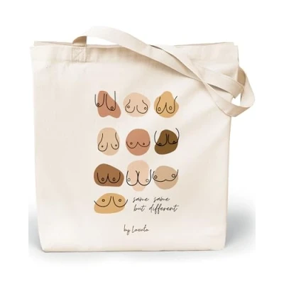 Afbeelding van Loxato tote Bag stoffen tas voor dames, van canvas, 100% katoen, tas, extra breed 8 cm, grote 35 x 42 cm