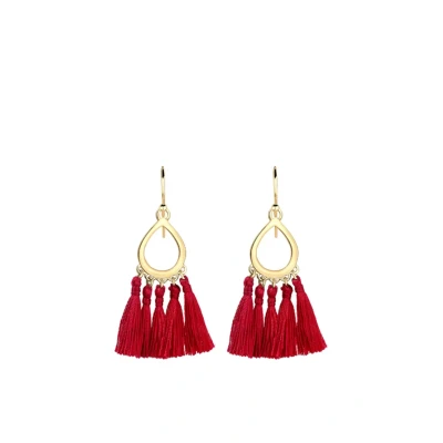 Afbeelding van Elli Festival BOHO LOOK Oorbellen, Dames, Maat: One Size, Rot
