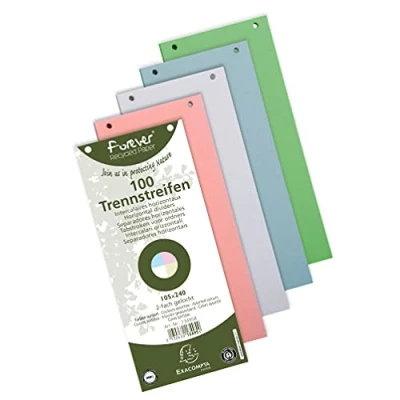 Image de EXACOMPTA Fiches intercalaires trapézoïdales, 105 x 240 mm