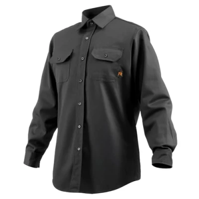Image de VEVOR Veste de sécurité soudage M en coton ignifuge 198 g pour soudeur noir