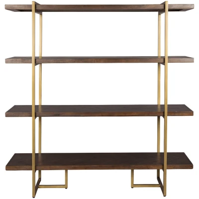 Afbeelding van Class wandrek MDF 40x140x146 cm bruin/goud