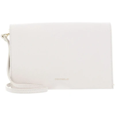 Afbeelding van COCCINELLE Leren Koppeling Schoudertas Dandy Mini Bag Blanco Crème