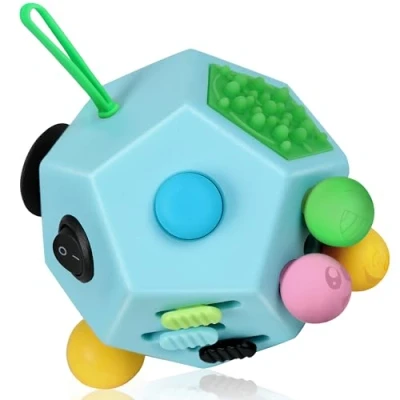 Afbeelding van Fidget Cube Toys Anti Stress Blauw 12 Zijden Tdah Toy Antsy Labs Antistress voor Volwassenen, Kinderen Kantoor, Klaslokaal, Thuis by Y VCOSTORE