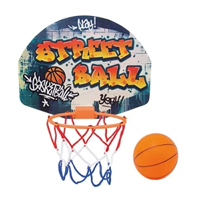 Afbeelding van Simba 107406024 Basketbalset met deur /plankhouder 27,5 x 21 cm/mand net 15 cm/bal 8,6 cm