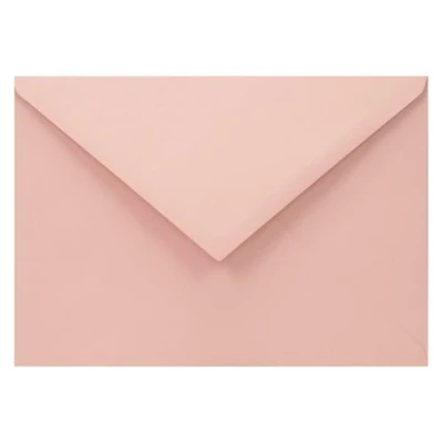 Afbeelding van Netuno 100 gerecyclede lichtroze enveloppen C6 114 x 162 mm 110 g Woodstock Cipria puntige flap eco vintage kleurrijke voor bruiloft verjaardagen Kerstmis uitnodigingen