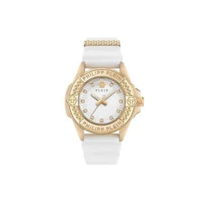 Afbeelding van Philipp Plein Majesty PWOFA0125 Horloge Siliconen Wit Ø 38 mm