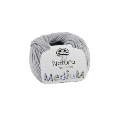 Afbeelding van DMC Natura Medium wollen bol, 100% katoen, grijs (120), 50 g