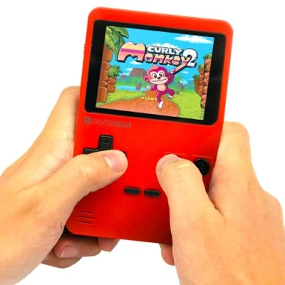 Afbeelding van Silvergear Retro Game Console Spelcomputer voor Kinderen Gaming Classic Games Rood