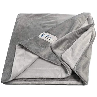 Afbeelding van PetFusion Hondendeken x Large Premium (60 48 inch), omkeerbaar micro pluche, grijs, 100% zacht polyester