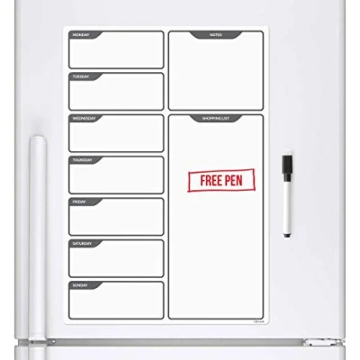 Afbeelding van CKB Ltd Magnetische Weekplanner Whiteboard Dagplanner memobord 42x29,7cm Koelkast magneet planbord boodschappenlijstje