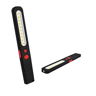Afbeelding van led werklamp, oplaadbaar, gecombineerd, dubbelkleurig, inspectielamp, 2 in 1 en 3 W, COB zaklamp, met dubbele magneet, voor auto, garage, werkplaats, camping, knutselen enz
