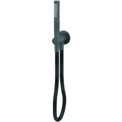 Afbeelding van Waterevolution Flow badgarnituur compleet met muuraansluiting volledig PVD Gun Metal T1621GME