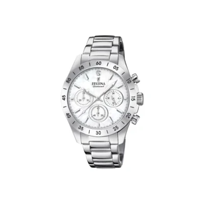 Afbeelding van Festina Chronograaf silvercoloured, Dames, Maat: One Size, Silver coloured