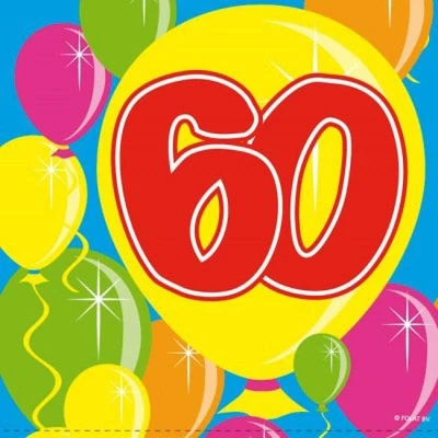 Image de Serviette 60 ans 20 pièces