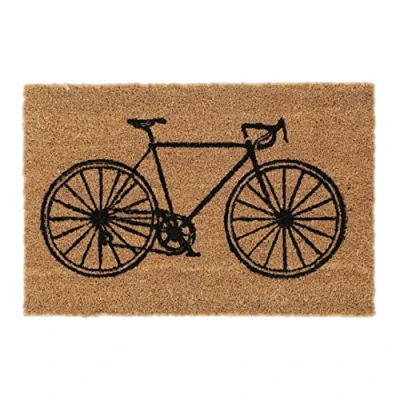 Afbeelding van Relaxdays deurmat kokos 40 x 60 cm buitenmat fiets antislip schoonloopmat buiten