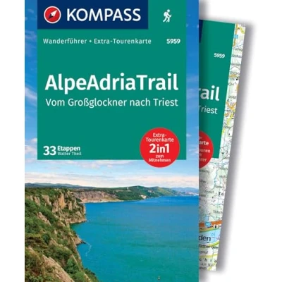 Afbeelding van KOMPASS Wanderführer AlpeAdriaTrail, Vom Großglockner nach Triest