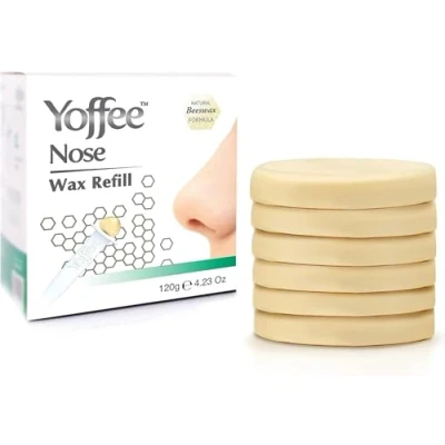 Afbeelding van Yoffee Navulverpakking voor neushaar, navulverpakking, milieuvriendelijke ontharingswas met bijenwas 6 x 20 g tabletten, snel en pijnloos, haarverwijdering vrouwen mannen