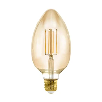 Afbeelding van EGLO E27 LED lamp extra groot dimbaar barnsteen Mid Size retro verlichting 4,5 watt (komt overeen met 40 watt) 470 lumen warmwit 2200 Kelvin B80 tot 8 cm