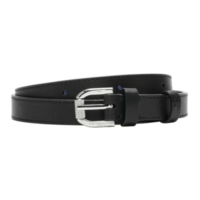Afbeelding van LIEBESKIND BERLIN Leren Riem Tailleband Fab 5 Kodiaq Sheep Roller Buckle Belt 1.8 CM W95 Black Zwart