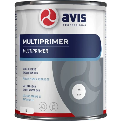 Afbeelding van Avis Multiprimer Wit 1 liter Grondverf &amp; Primer