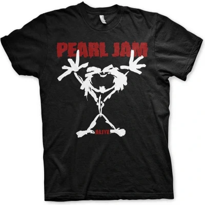 Afbeelding van Henry Tiger Pearl JAM Stickman Tshirt print, Heren, Maat: XL, Black