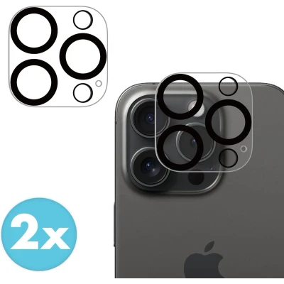 Afbeelding van imoshion 2 Pack Camera lens protector Screenprotector Geschikt voor iPhone 16 Pro Zwart
