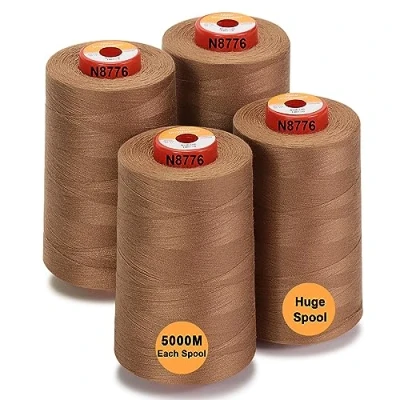 Afbeelding van New brothread 28 opties 4 grote kegel van 5000 m voor alle doeleinden polyester 40S/2 (Tex27) naaien, quilten, patchwork, overlock Suede