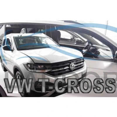 Afbeelding van vw volkswagen T cross donkere zijwindschermen set 4 delig tbv 5 deurs model 2019 pasvorm merk Team Heko