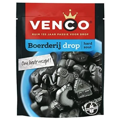 Afbeelding van Venco Boerderijdrop Originele Nederlandse zoethoutsnoep 235G