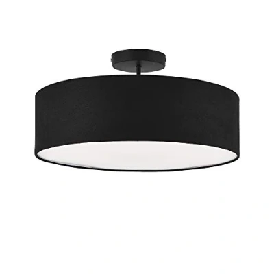 Afbeelding van Plafondlamp Missouri plafonnière Ø45 cm zwart en wit 3xE27