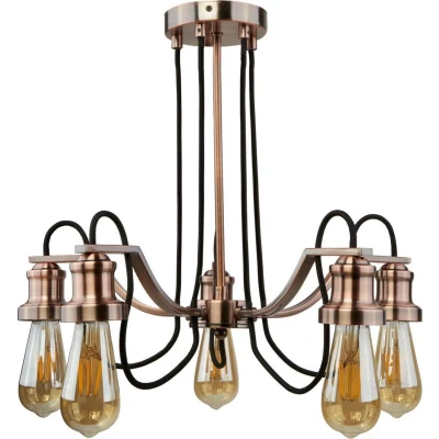 Afbeelding van Hanglamp Olivia 38cm Antiek Koper Searchlight