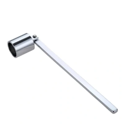 Afbeelding van Ninoclar Kandelaar van roestvrij staal met lange steel voor de meeste kaarsen, zwart (zilver)