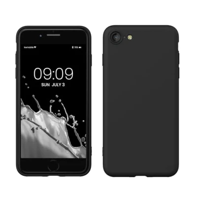 Afbeelding van kwmobile telefoonhoesje geschikt voor Apple iPhone SE (2022) / (2020) 8 7 Hoesje smartphone Back cover in mat zwart