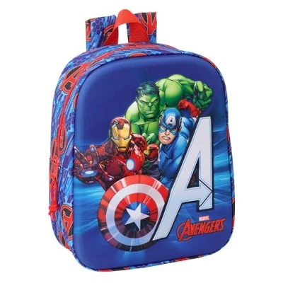 Afbeelding van Kinderrugzak The Avengers Rood Donkerblauw 22 x 27 10 cm 3D