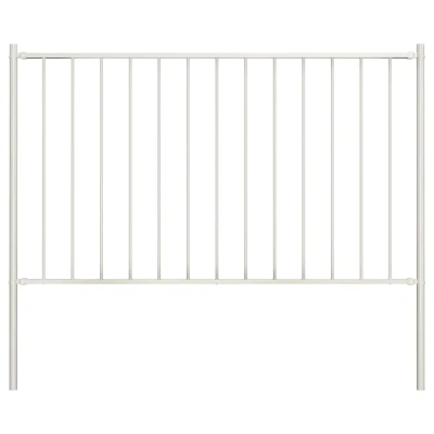 Afbeelding van Hekpaneel met palen 1,7x1,25 m gepoedercoat staal wit