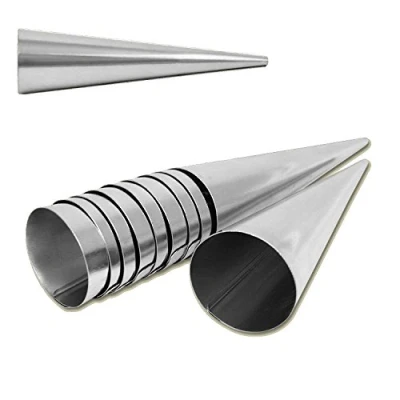 Afbeelding van Set van 10 roestvrijstalen mallen (140 mm x 35 mm) zilver
