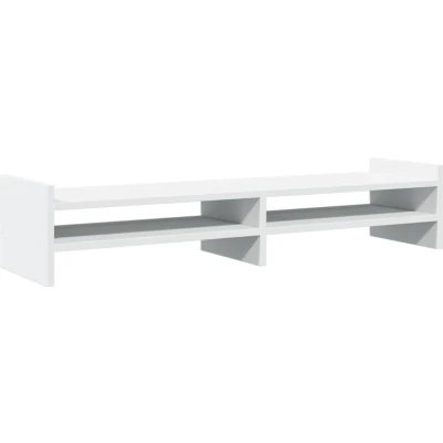 Afbeelding van vidaXL Monitorstandaard 100x27x20 cm bewerkt hout wit