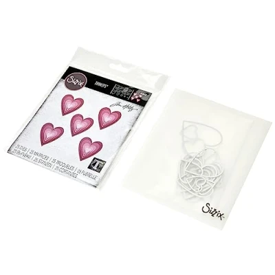 Afbeelding van Sizzix Thinlit De set 25PK Karos harten van Tim Holtz, 665858, meerkleurig, Eén maat