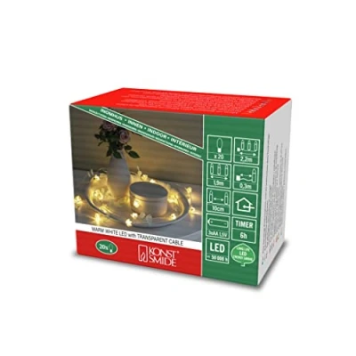 Afbeelding van LED lichtketting Blad en bloem helder/wit