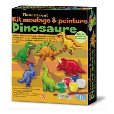 Image de Kit moulage et peinture Magnets Dinosaure 6 pcs