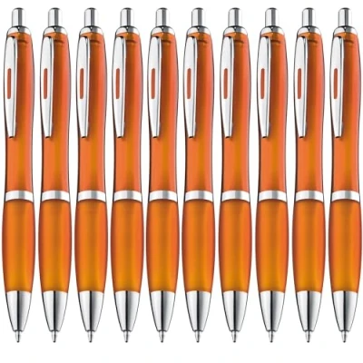Afbeelding van ZENSCRIBE® Hoogwaardige ergonomische balpen, 10 stuks, antislip balpen voor eenvoudig en zacht schrijven, blauw oranje