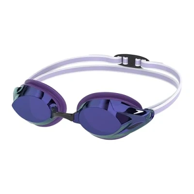 Afbeelding van Speedo Vanquisher 3.0 Spiegelende zwembril voor dames, mistpaars/iris/zilveren spiegel, één maat