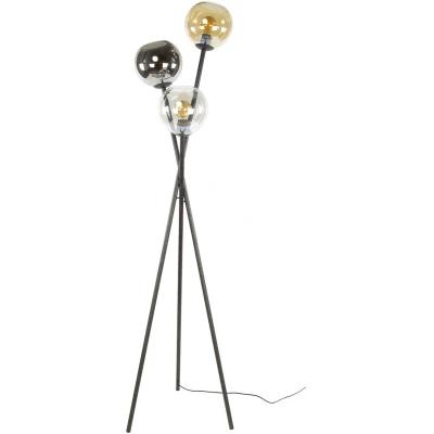 Afbeelding van Giga Meubel Vloerlamp Multi Globe Zwart Metaal/Glas 45x45x174cm