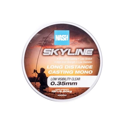 Afbeelding van Nash TT Highline Mono Clear Nylon Lijn 15lb/0.35mm (1000m) vislijn