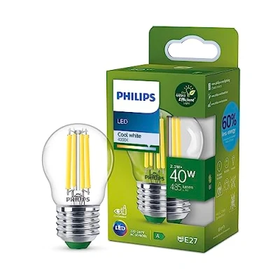 Afbeelding van Philips Ultra Efficient LED kogellamp Mat 40 W E27 Koelwit licht