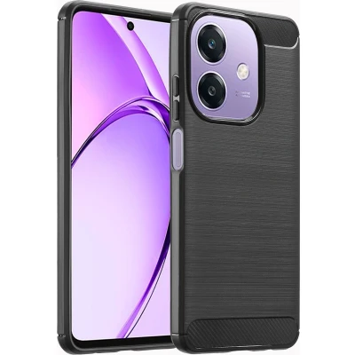 Afbeelding van imoshion Hoesje Geschikt voor Oppo A60 (5G) / A40M A40 Siliconen Brushed Backcover Zwart