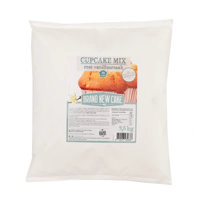 Afbeelding van BrandNewCake Cupcake mix Vanille 2,5kg. Glutenvrij