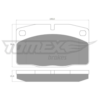 Afbeelding van TOMEX brakes TX 10 13 Remblokkenset Vooras OPEL: Corsa A CC, Ascona B Saloon, Manta Saloon