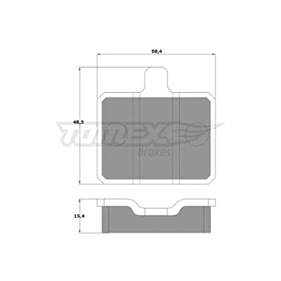 Afbeelding van TOMEX brakes TX 10 25 Remblokkenset Vooras
