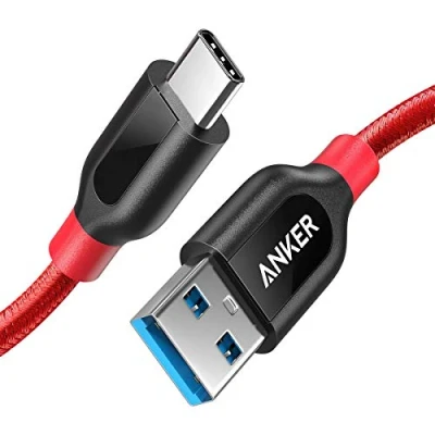 Afbeelding van Anker, PowerLine+, 90 cm, USB C kabel naar 3.0 A, levenslange garantie, zeer bestendig voor type apparaten, inclusief Galaxy S8, S8+,S9,S10, MacBook, Sony XZ, LG V20 G5 G6, HTC 10, Xiaomi 5 enz. (rood)